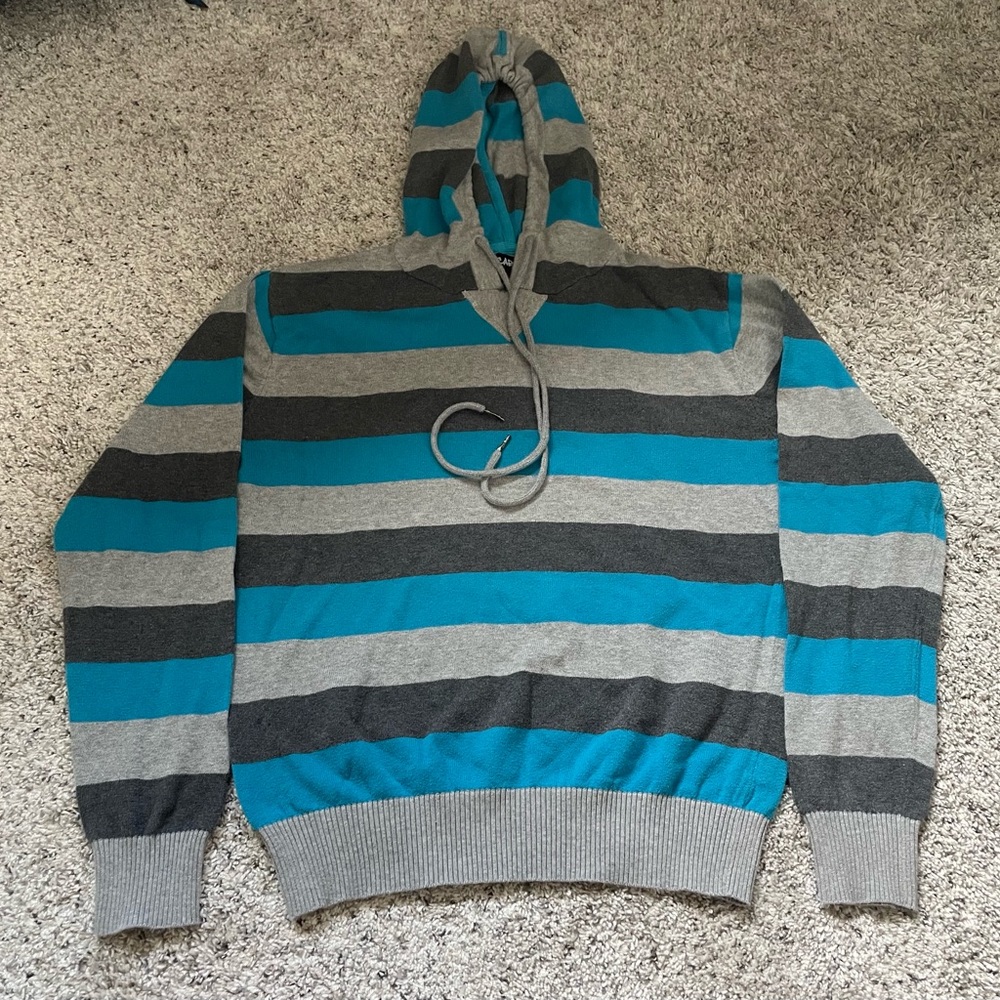 Blue Striped Hoodie (M)